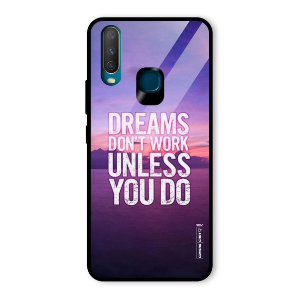 Dreams Work Glass Back Case for Vivo Y12