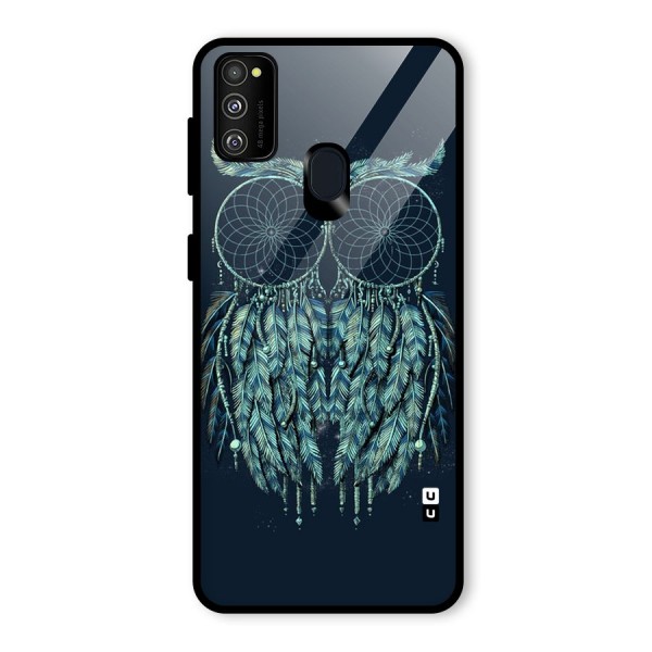 Dreamy Owl Catcher Glass Back Case for Galaxy M21