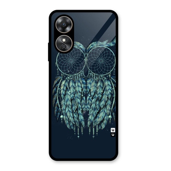 Dreamy Owl Catcher Glass Back Case for Oppo A17