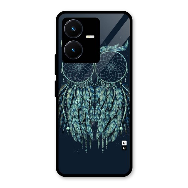 Dreamy Owl Catcher Glass Back Case for Vivo Y22