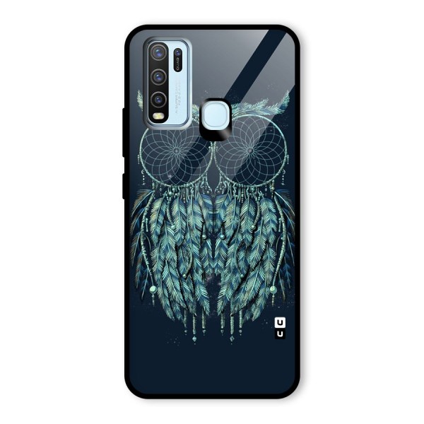 Dreamy Owl Catcher Glass Back Case for Vivo Y30