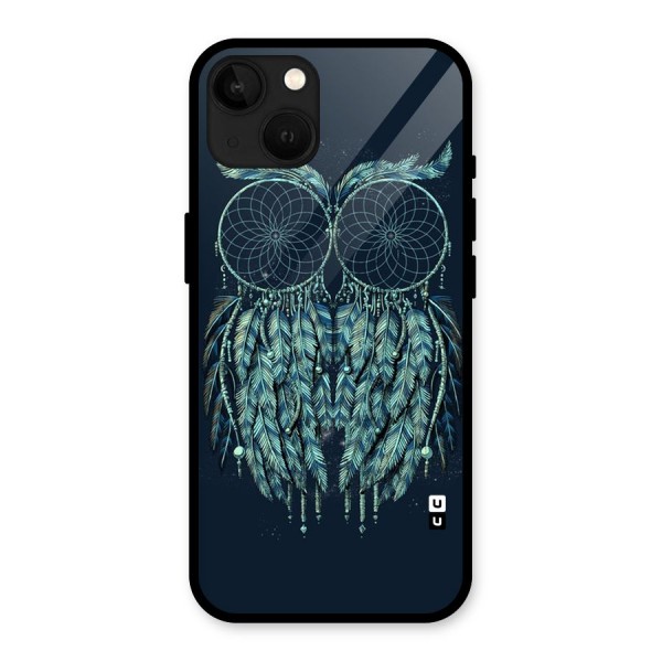 Dreamy Owl Catcher Glass Back Case for iPhone 13