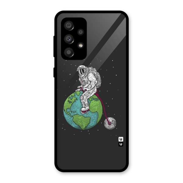 Earth Space Doodle Glass Back Case for Galaxy A32