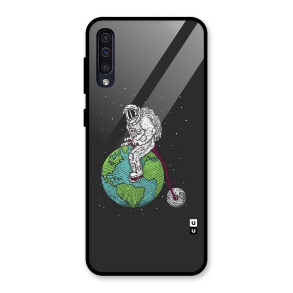 Earth Space Doodle Glass Back Case for Galaxy A50s