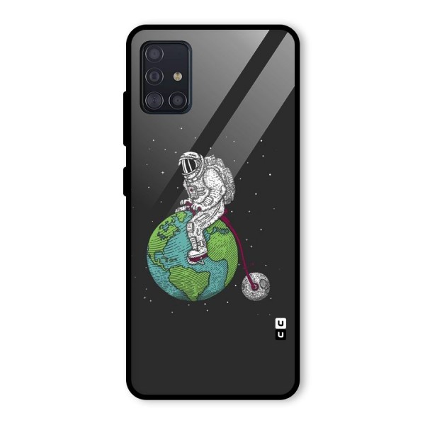 Earth Space Doodle Glass Back Case for Galaxy A51