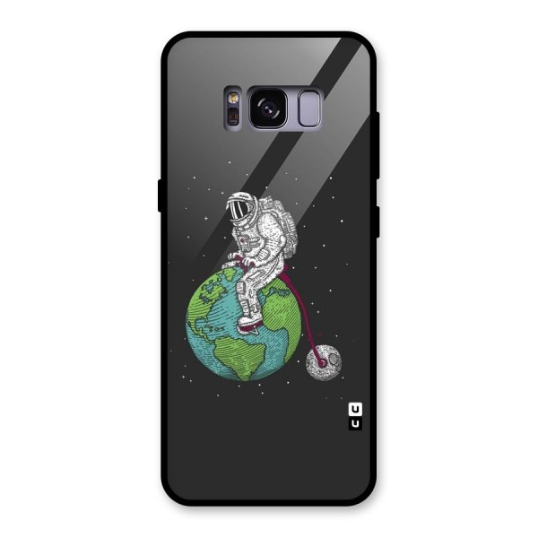 Earth Space Doodle Glass Back Case for Galaxy S8