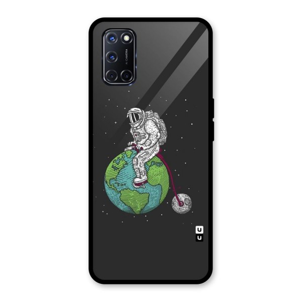 Earth Space Doodle Glass Back Case for Oppo A52