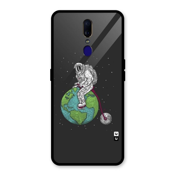 Earth Space Doodle Glass Back Case for Oppo F11