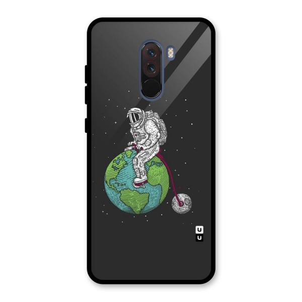 Earth Space Doodle Glass Back Case for Poco F1