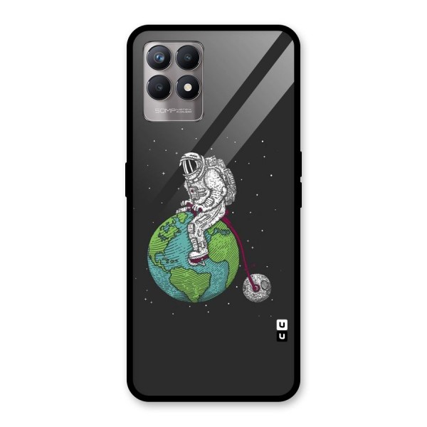 Earth Space Doodle Glass Back Case for Realme 8i