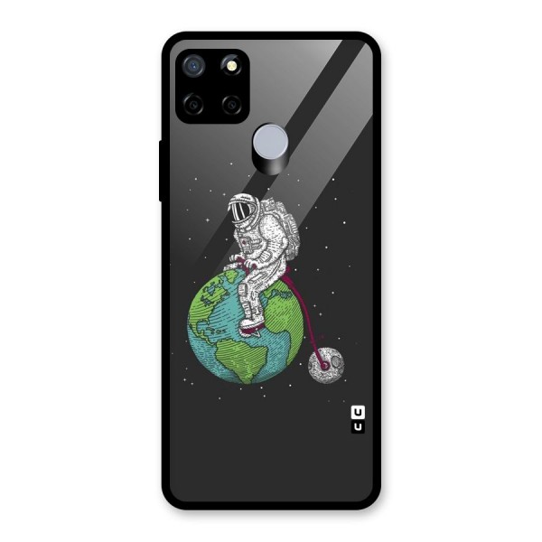 Earth Space Doodle Glass Back Case for Realme C15