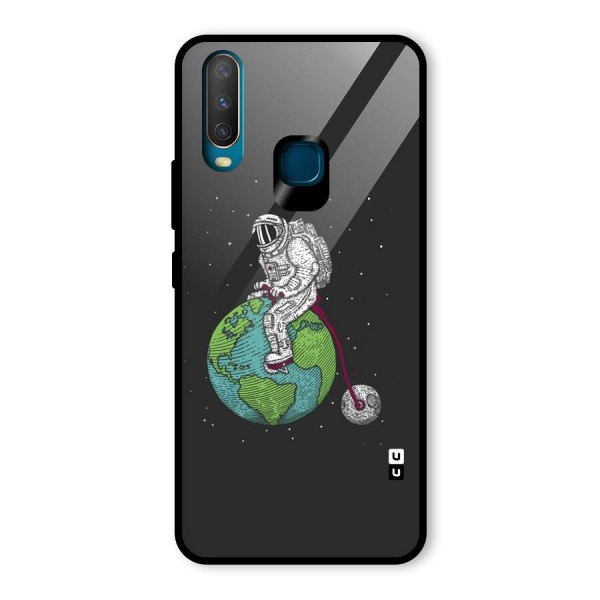 Earth Space Doodle Glass Back Case for Vivo Y12