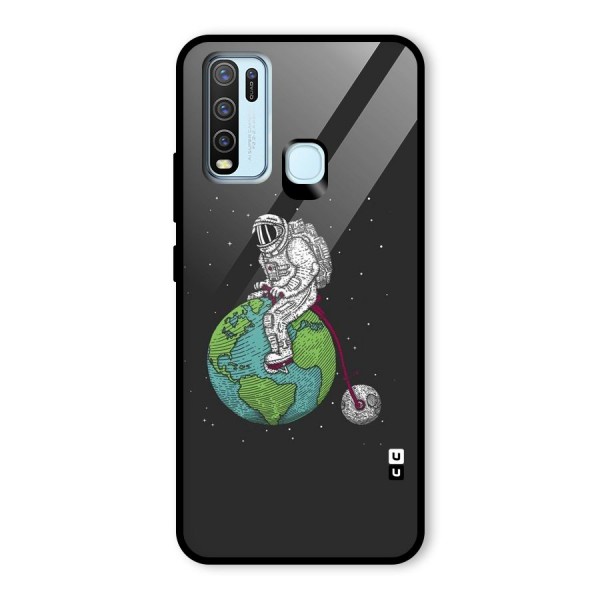 Earth Space Doodle Glass Back Case for Vivo Y30