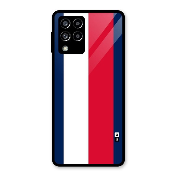 Electric Colors Stripe Glass Back Case for Galaxy M53 5G