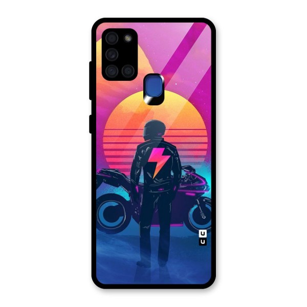 Electric Ride Glass Back Case for Galaxy A21s