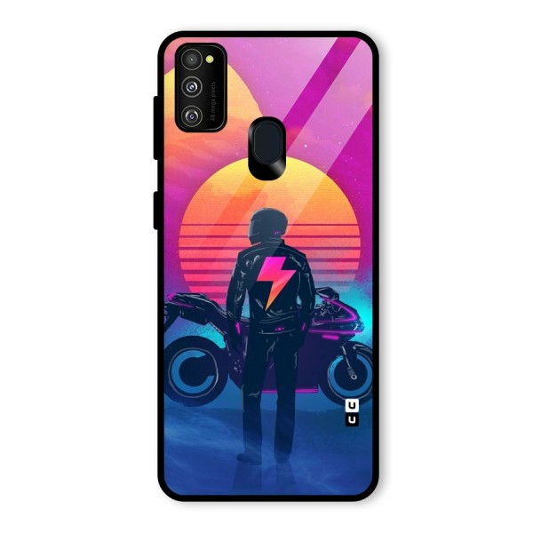 Electric Ride Glass Back Case for Galaxy M21