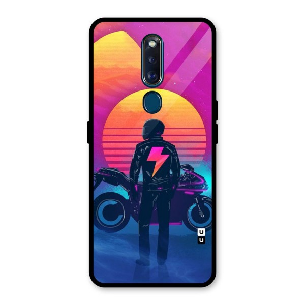 Electric Ride Glass Back Case for Oppo F11 Pro