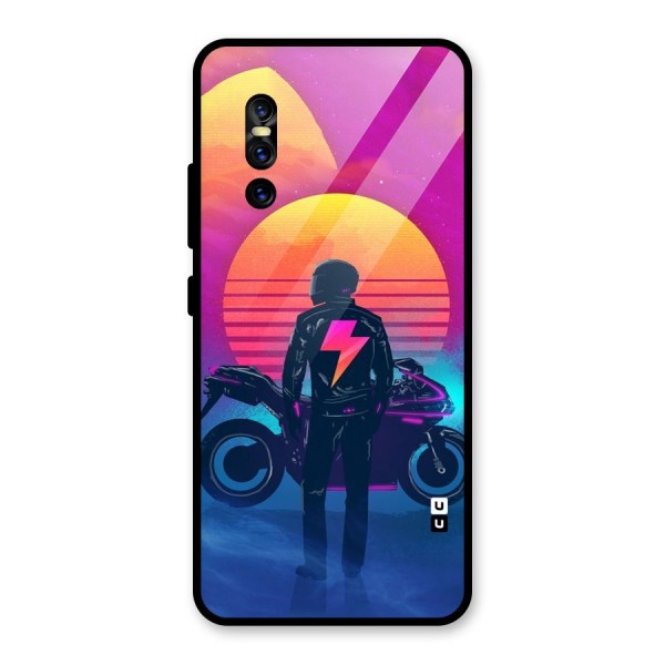 Electric Ride Glass Back Case for Vivo V15 Pro