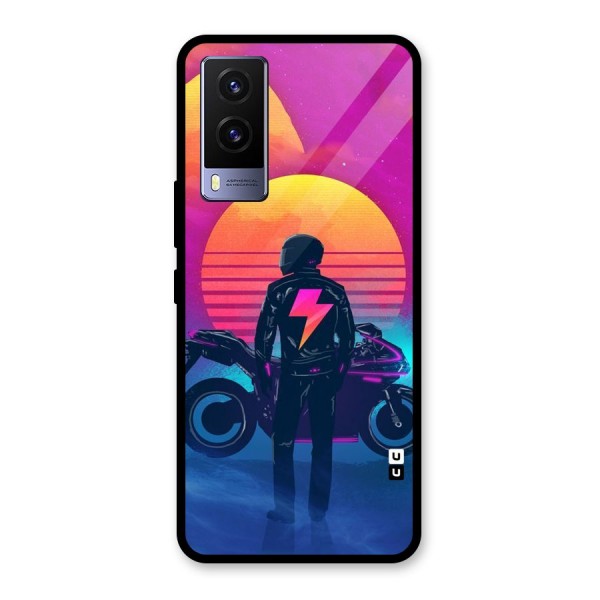 Electric Ride Glass Back Case for Vivo V21e 5G