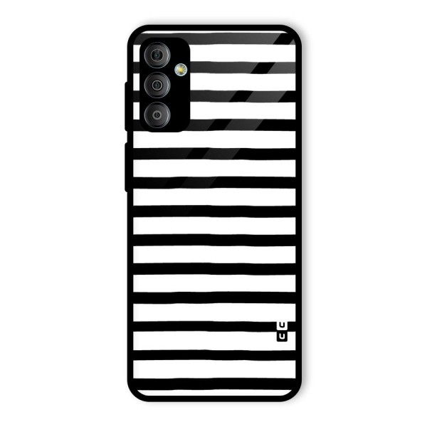 Elegant Basic Stripes Glass Back Case for Galaxy F23