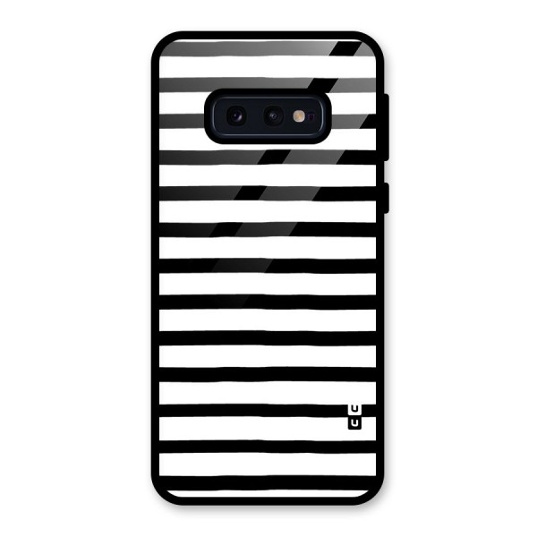 Elegant Basic Stripes Glass Back Case for Galaxy S10e