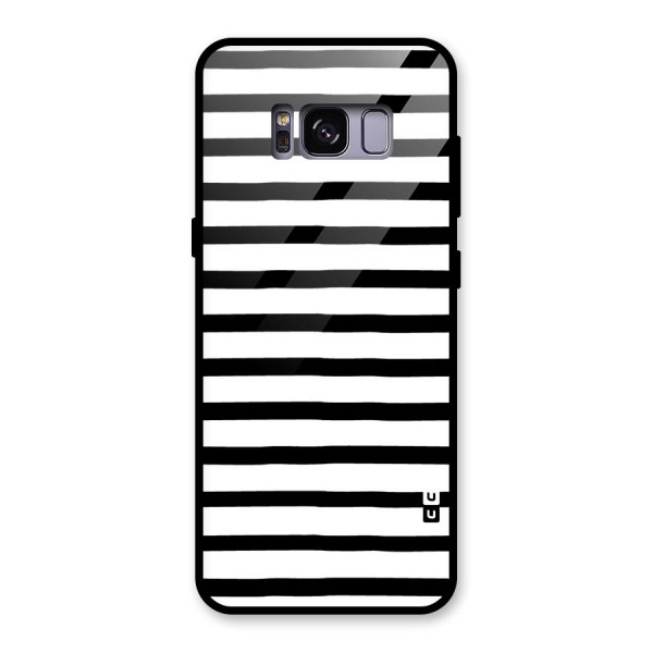 Elegant Basic Stripes Glass Back Case for Galaxy S8