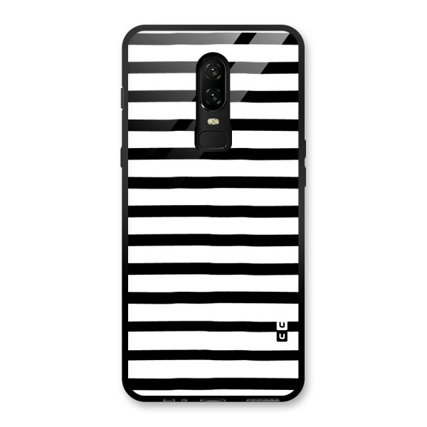 Elegant Basic Stripes Glass Back Case for OnePlus 6