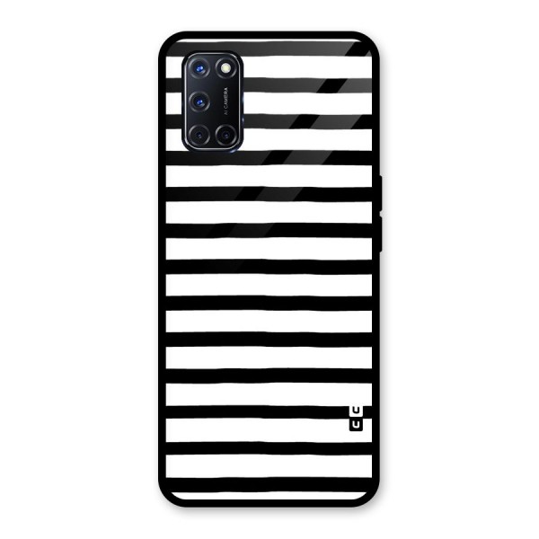 Elegant Basic Stripes Glass Back Case for Oppo A52