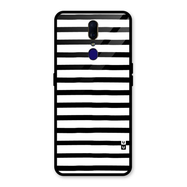 Elegant Basic Stripes Glass Back Case for Oppo F11