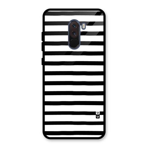 Elegant Basic Stripes Glass Back Case for Poco F1