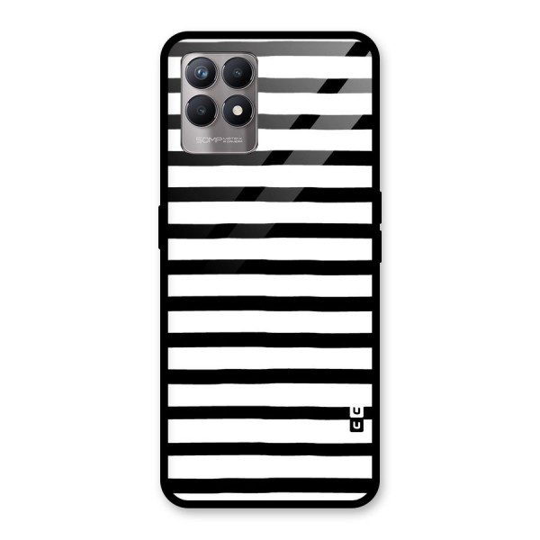 Elegant Basic Stripes Glass Back Case for Realme 8i