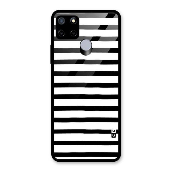 Elegant Basic Stripes Glass Back Case for Realme C15