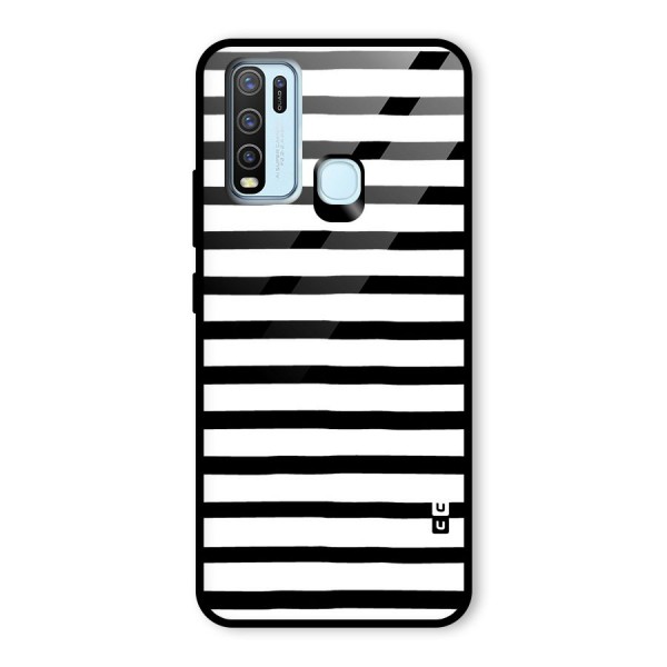 Elegant Basic Stripes Glass Back Case for Vivo Y30