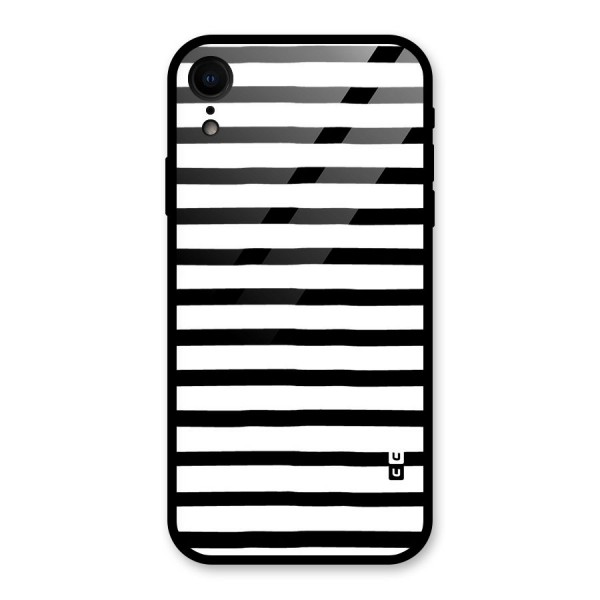 Elegant Basic Stripes Glass Back Case for XR