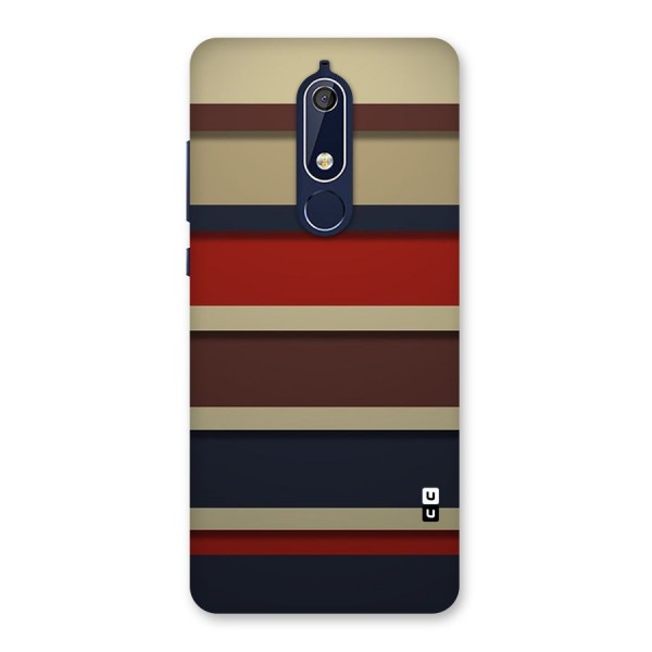 Elegant Stripes Pattern Back Case for Nokia 5.1