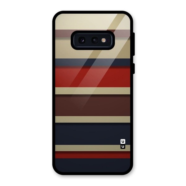 Elegant Stripes Pattern Glass Back Case for Galaxy S10e