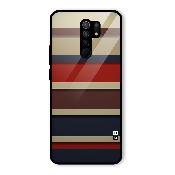 Elegant Stripes Pattern Glass Back Case for Poco M2