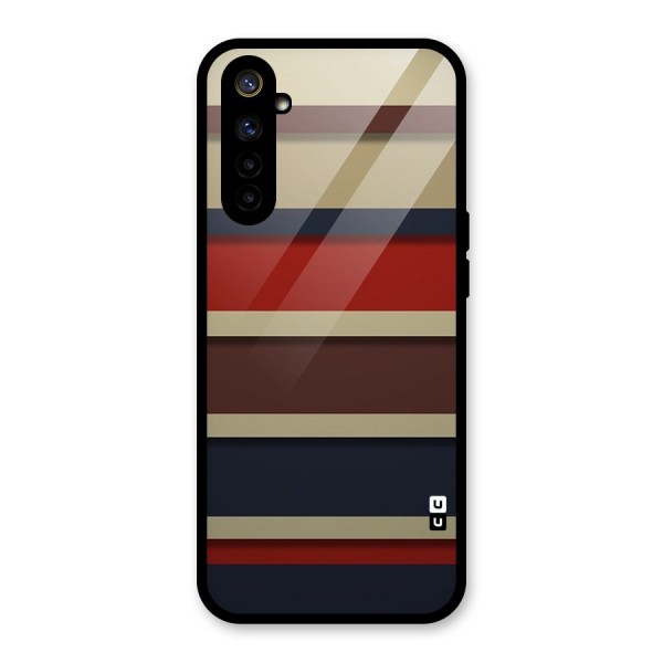 Elegant Stripes Pattern Glass Back Case for Realme 6i