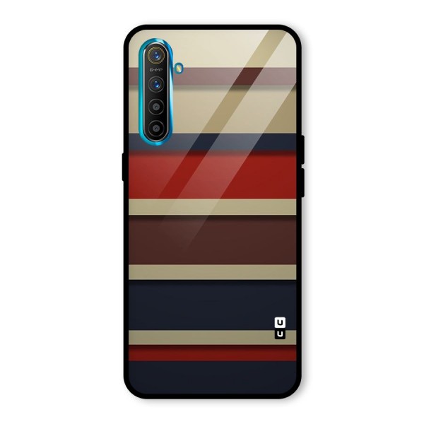 Elegant Stripes Pattern Glass Back Case for Realme XT