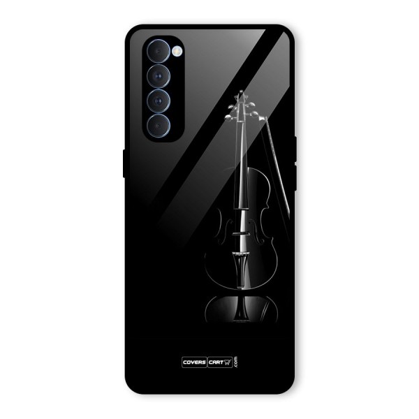 Elegant Violin Glass Back Case for Oppo Reno4 Pro