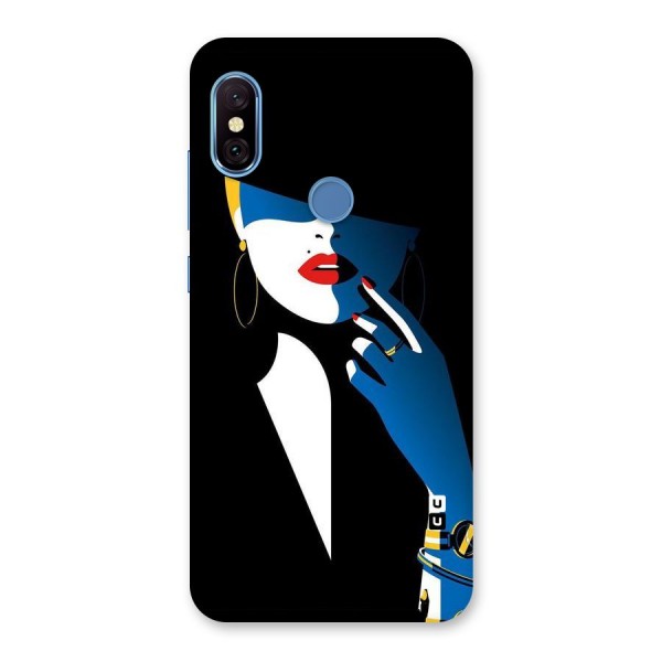 Elegant Woman Back Case for Redmi Note 6 Pro