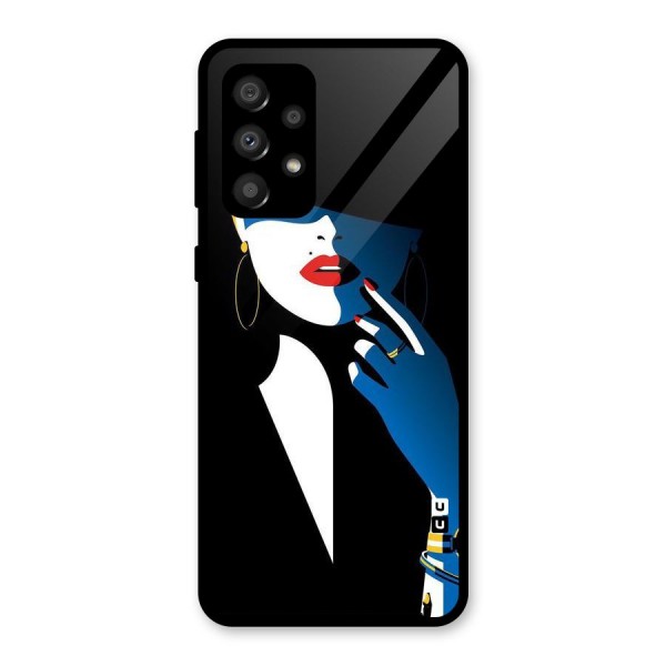 Elegant Woman Glass Back Case for Galaxy A32