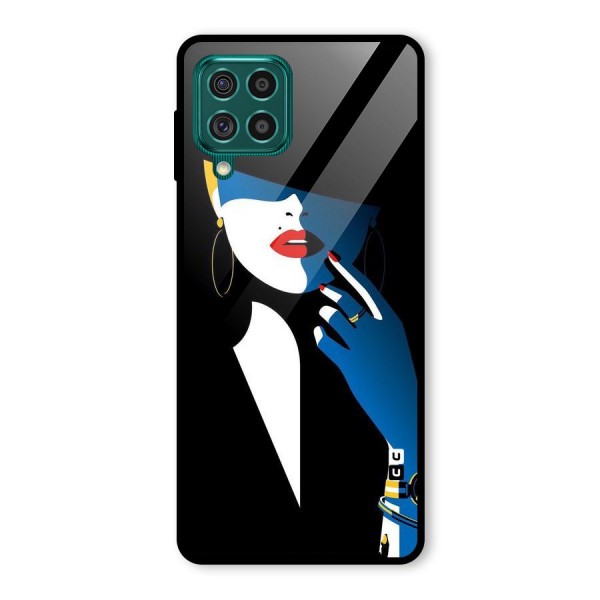 Elegant Woman Glass Back Case for Galaxy F62