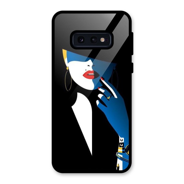 Elegant Woman Glass Back Case for Galaxy S10e