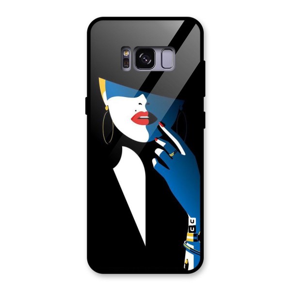 Elegant Woman Glass Back Case for Galaxy S8