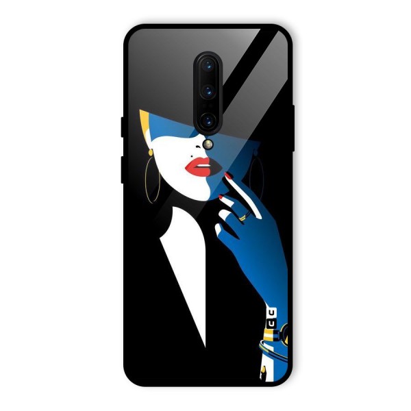 Elegant Woman Glass Back Case for OnePlus 7 Pro