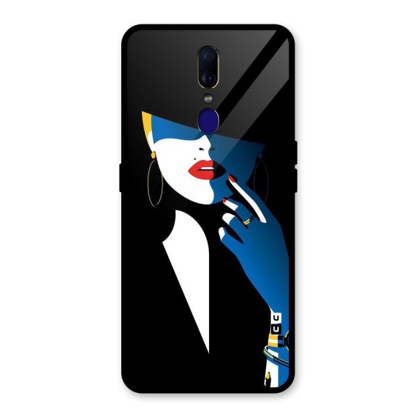 Elegant Woman Glass Back Case for Oppo F11