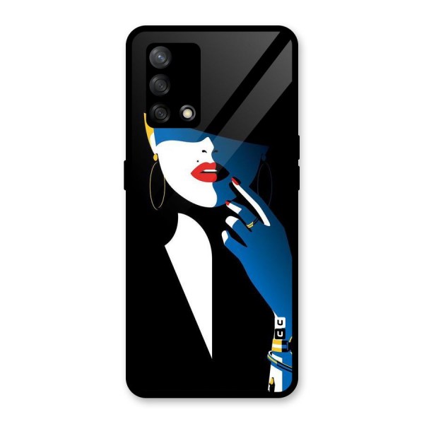 Elegant Woman Glass Back Case for Oppo F19s