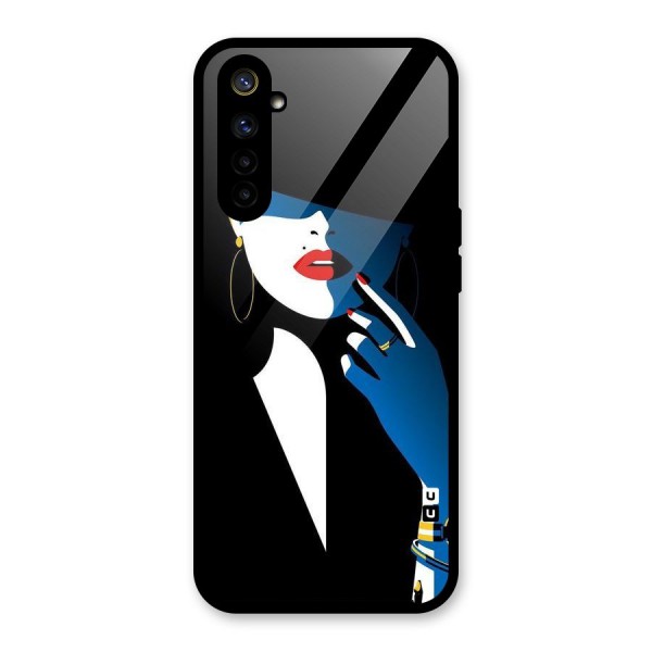 Elegant Woman Glass Back Case for Realme 6