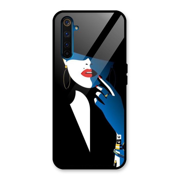 Elegant Woman Glass Back Case for Realme 6 Pro